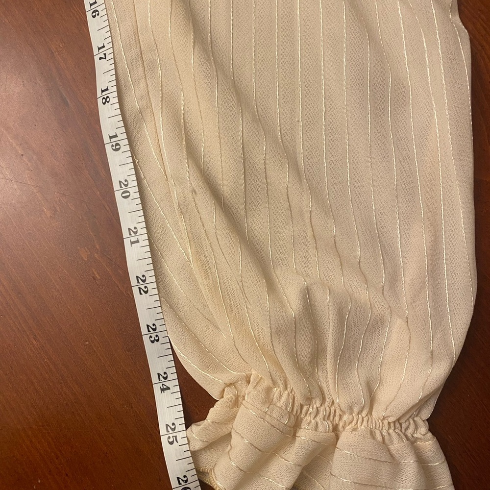 Vintage 70s Bloomer Pajama Set SMALL Ivory - Picture 9 of 12